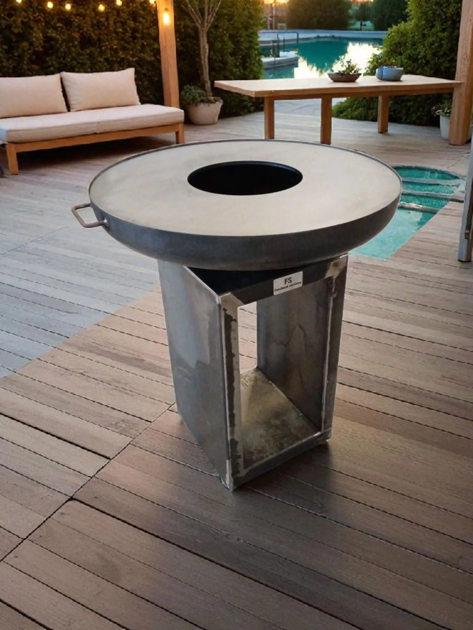 brasero rond diamètre 800